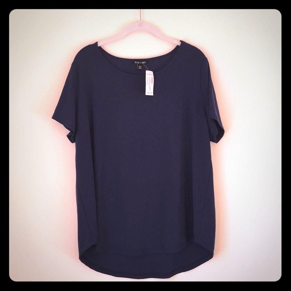 Roz & Ali blue dress tee